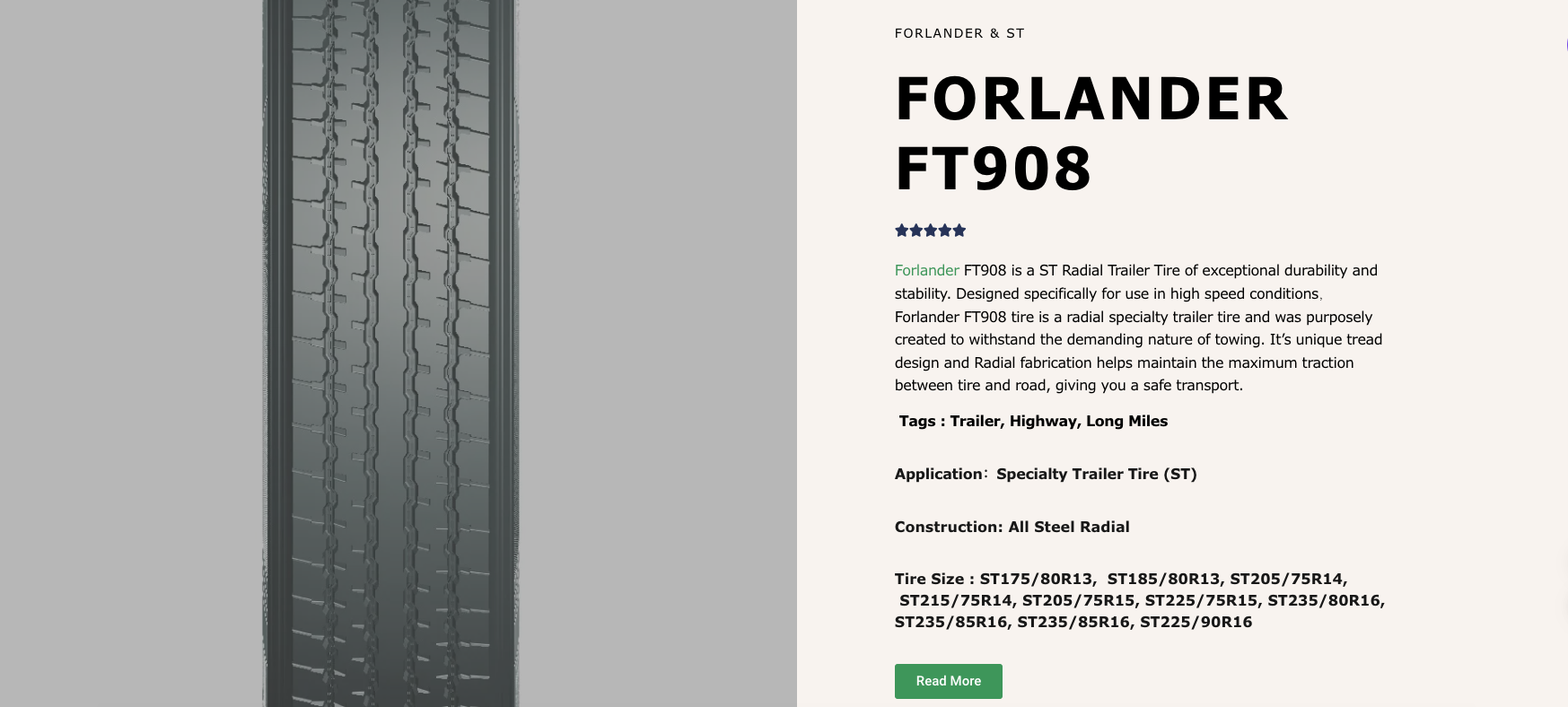 Forlander st tires FT908