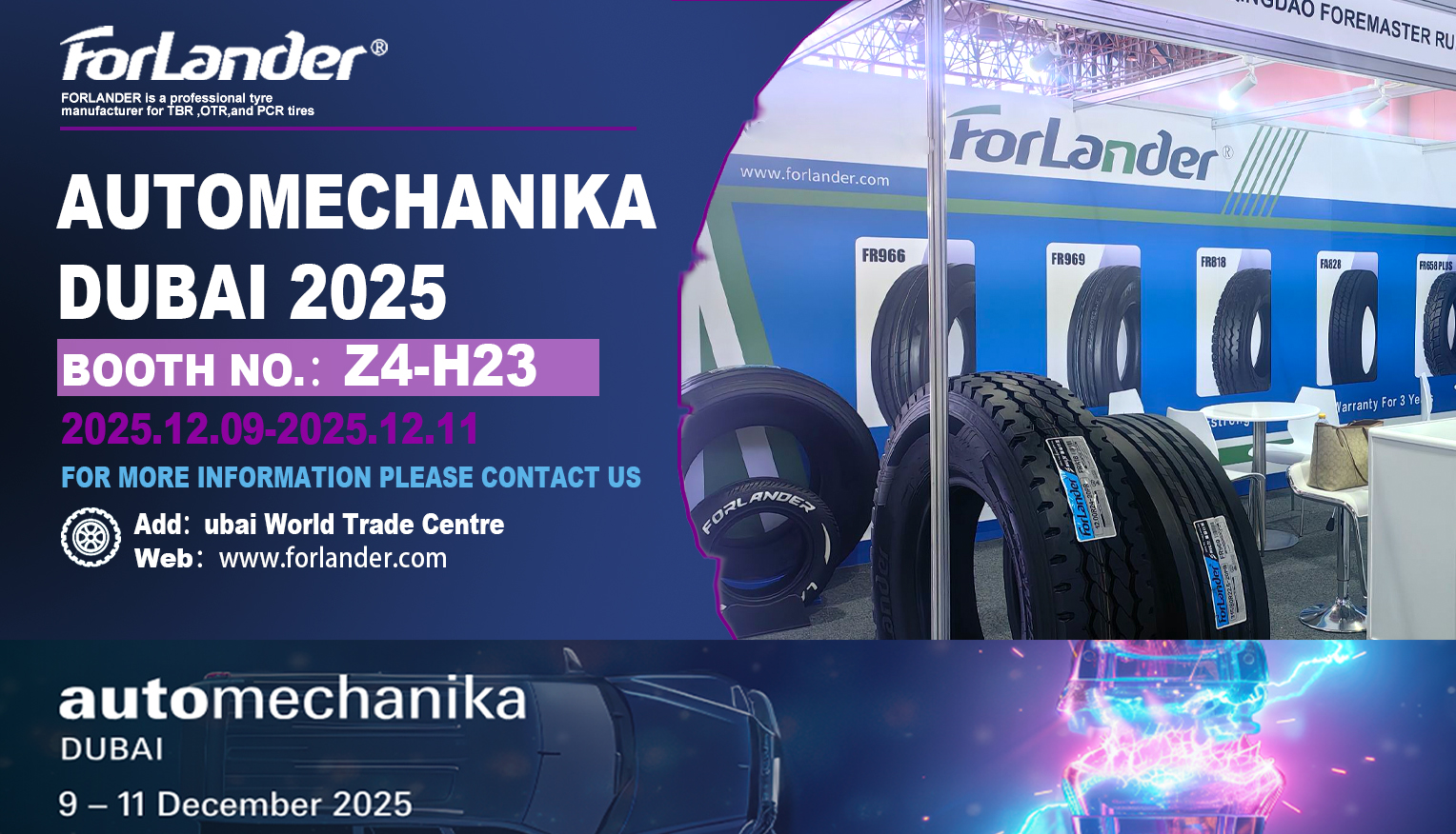 Invitation to Visit Forlander at Automechanika Dubai 2025