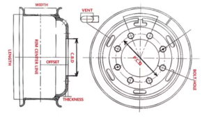 truck rim size chart