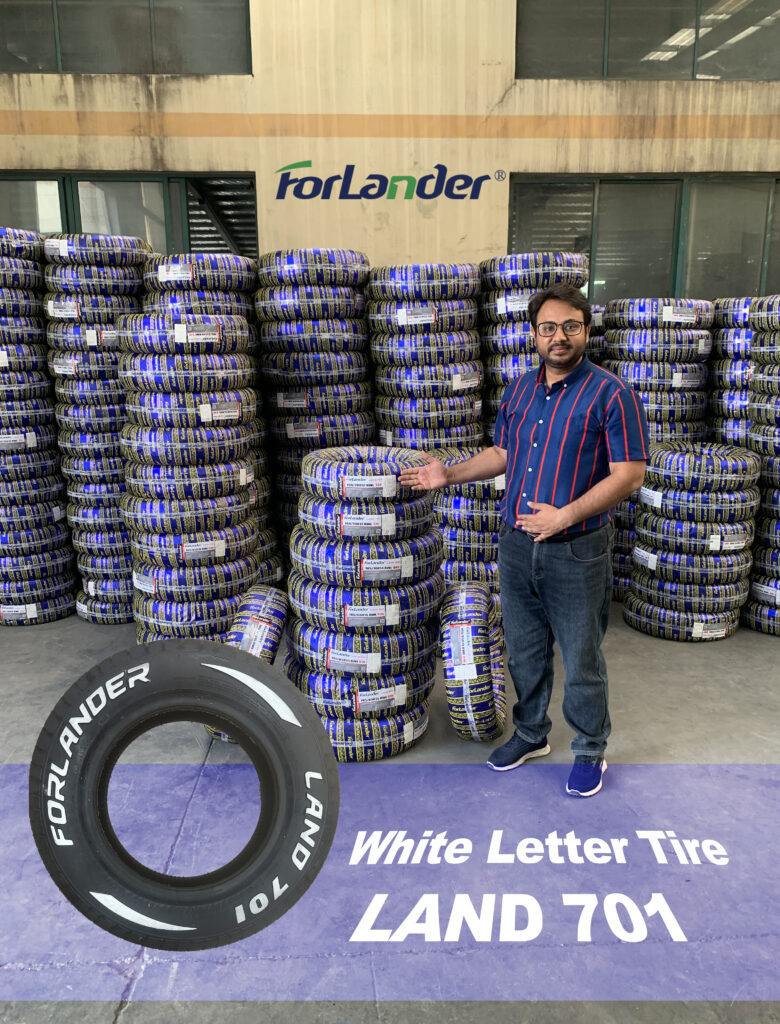 Forlander car tyres with white lettering white letter tire for Pakistan & Afghanistan