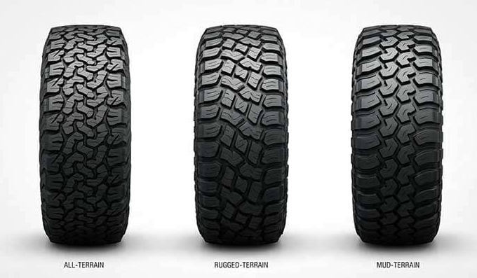 AT vs RT vs MT tires